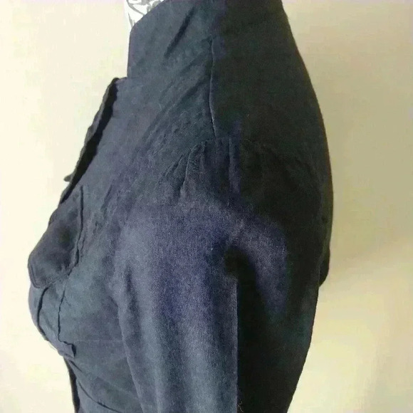 Mossimo Hook & Eye Blue High Collar Shirt, XS - Picture 3 of 8